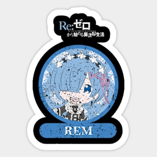 RE ZERO: REM CHIBI (GRUNGE STYLE) Sticker